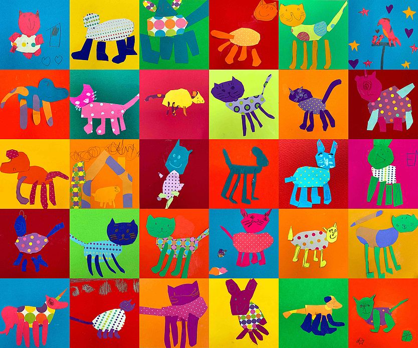 Kunstworkshops in Kindertagesstätten: Collagen