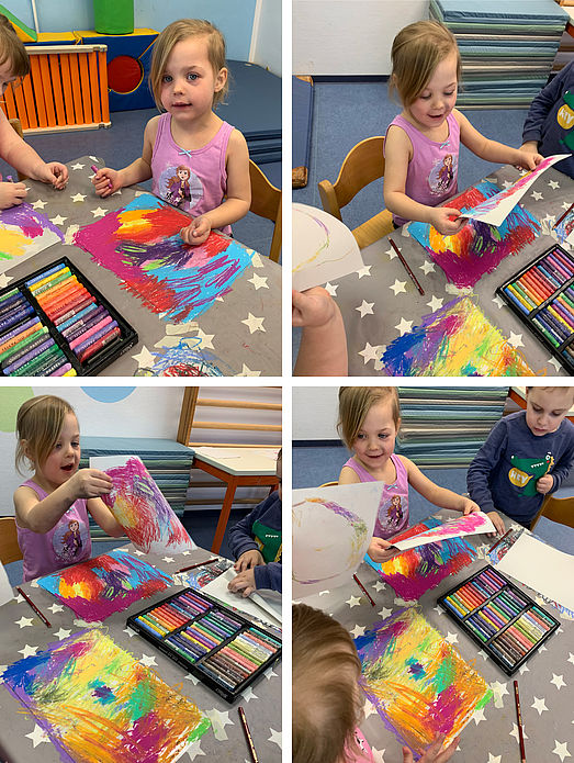 Kunstworkshops in Kindertagestätten: Monotypie
