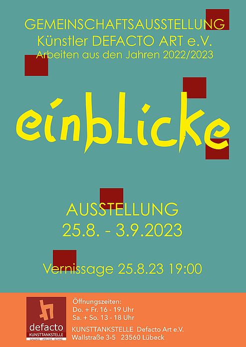 Ausstellung "Einblicke" vom 25.8. - 3.9.2023