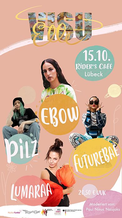 "VISU ELLE" - EBOW, FUTUREBAE, PILZ, LUMARAA LIVE
