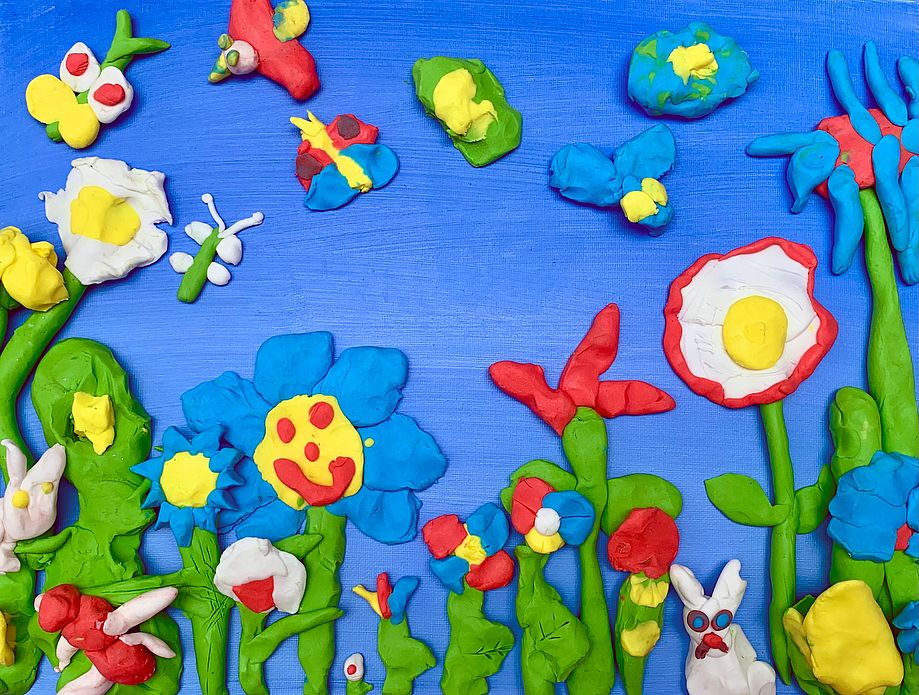 Kunstworkshops in Kindertagesstätten: Knetebilder