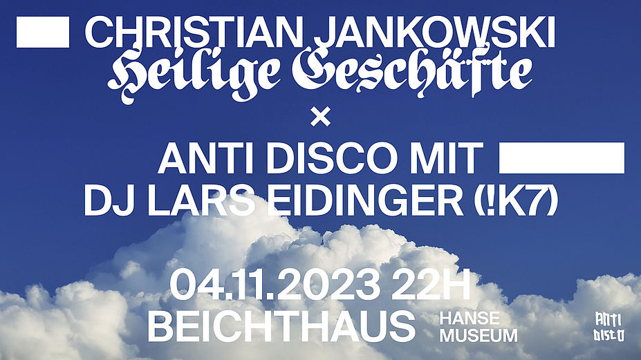 ANTI DISCO DJ Lars Eidinger @ Jankowskis Heilige Geschäfte