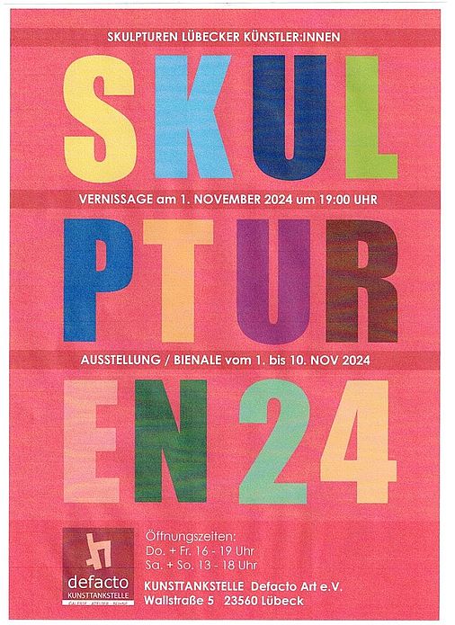 SKULPTURENAUSSTELLUNG vom 1.- 10.11.2024