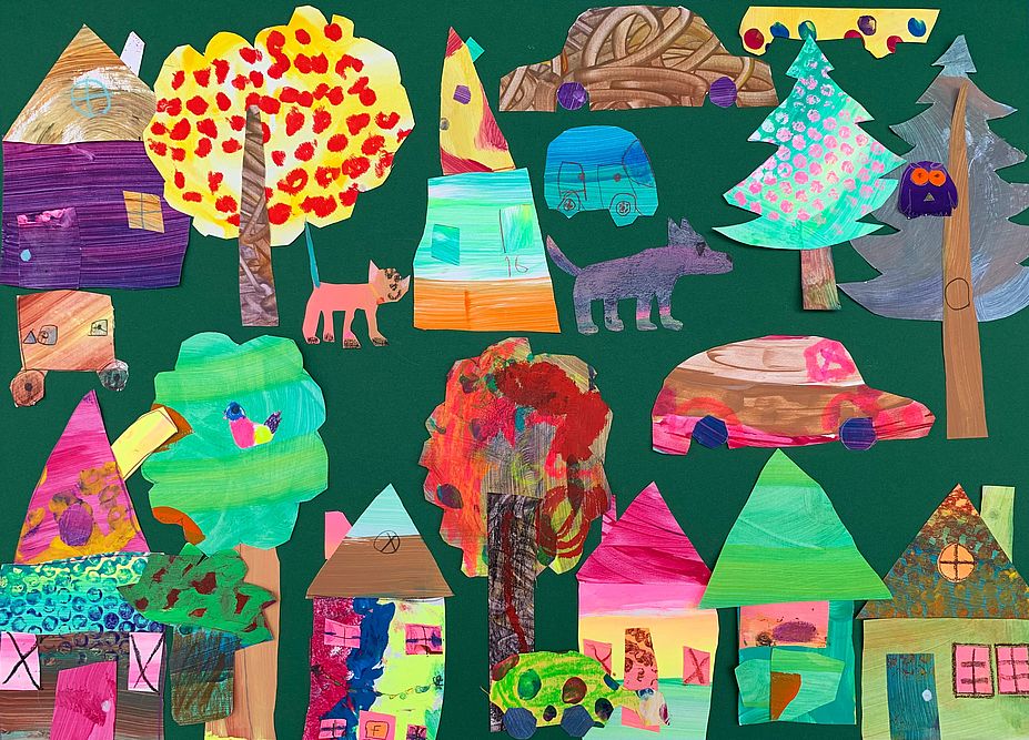 Kunstworkshops in Kindertagesstätten: Collagen