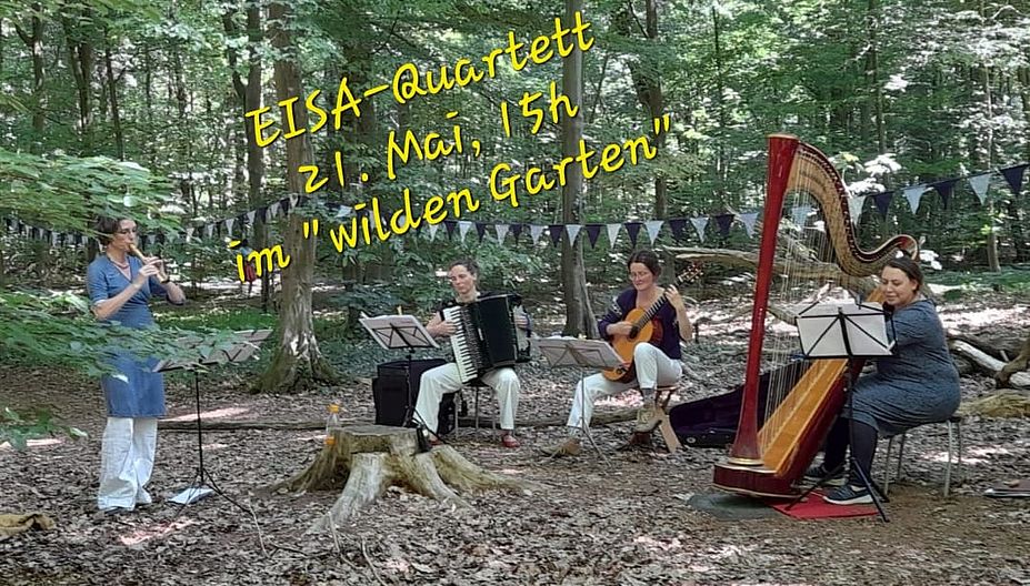 Musikkonzert im "wilden Garten" mit dem EISA-Quartett