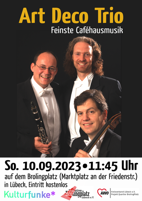 Feinste Caféhausmusik mit dem Art Deco Trio